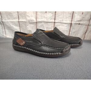 Men's 100% Caoutchouc Slip On Shoes Size 39 6.5 US Black Office Church Comfort